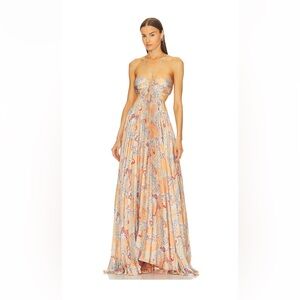 A.L.C Moira dress in apricot multi